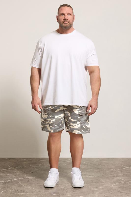 KAM Charcoal Grey Camo Cargo Shorts | BadRhino 1