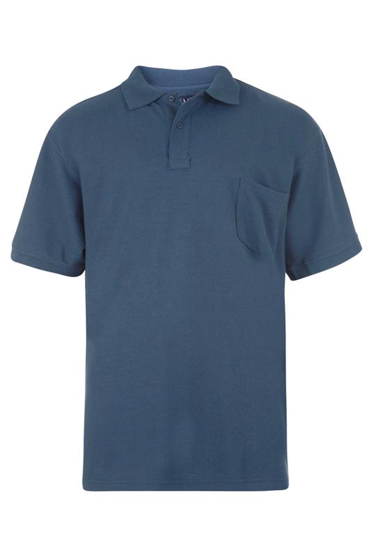 KAM Big & Tall Navy Blue Polo Shirt 2