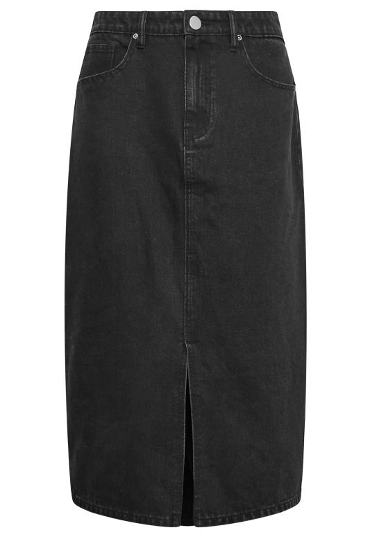 LTS Tall Black Denim Midi Skirt | Long Tall Sally  5