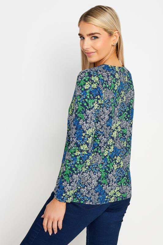 M&Co 2 Pack Blue Ditsy Floral Notch Neck Long Sleeve Tops | M&Co 6