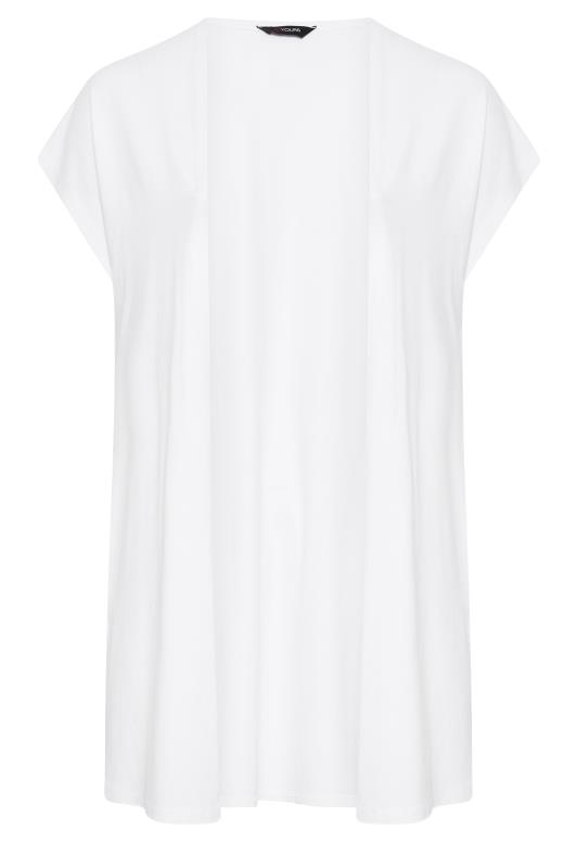 YOURS Plus Size White Short Sleeve Cardigan | Yours Clothing 5