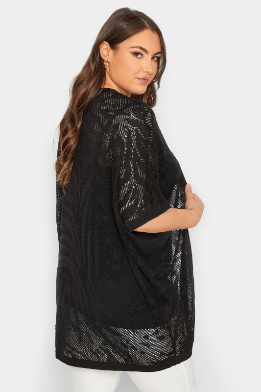 YOURS Plus Size Black Animal Print Cardigan | Yours Clothing 3