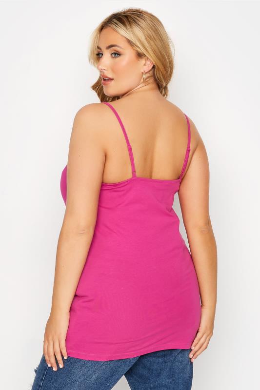 Plus Size Hot Pink Cami Vest Top | Yours Clothing 4
