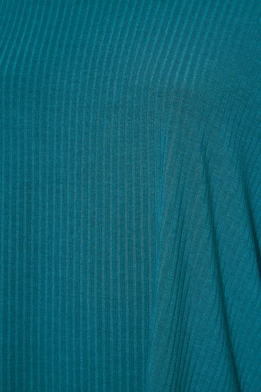 LIMITED COLLECTION Teal Longline Ribbed Top_S.jpg