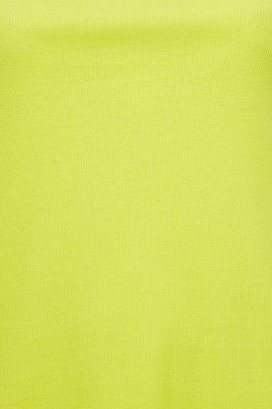 YOURS Curve Plus Size Lime Green Ribbed Racer Vest | Yours Clothing  5