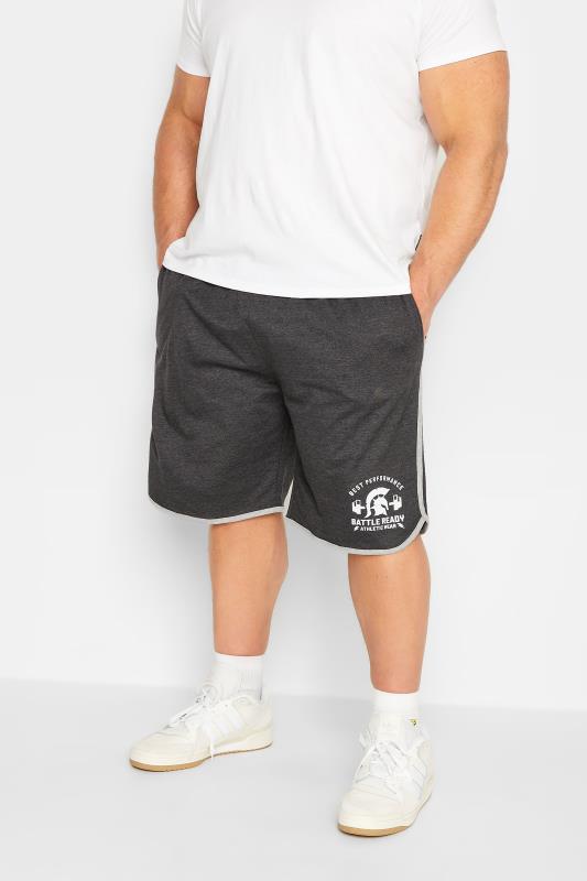 Men's  KAM Big & Tall Charcoal Grey Gym Shorts