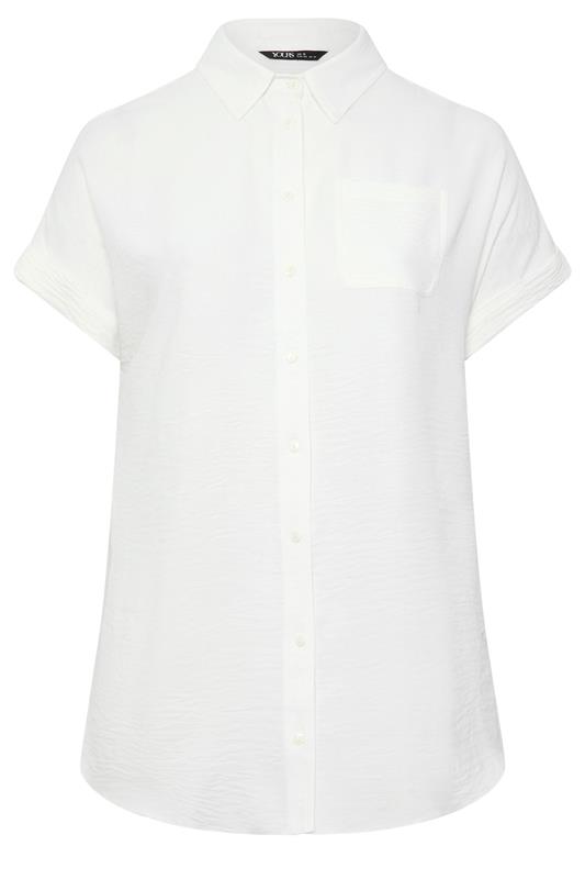 YOURS Plus Size White Grown On Sleeve Shirt | Yours Clothing 5