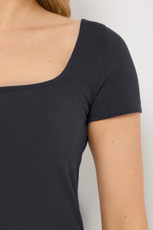LTS Tall 2 PACK Navy Blue & White Fitted Square Neck Tops | Long Tall Sally 6