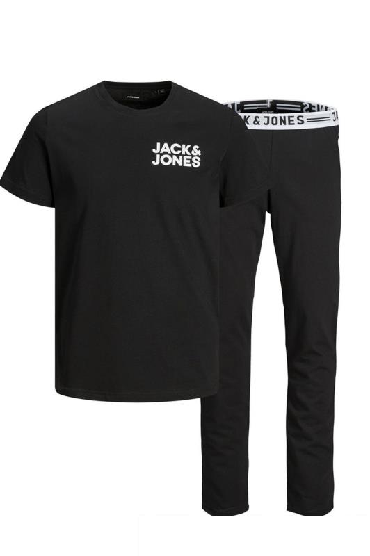 JACK & JONES Big & Tall Black Top & Trouser Lounge Set 2