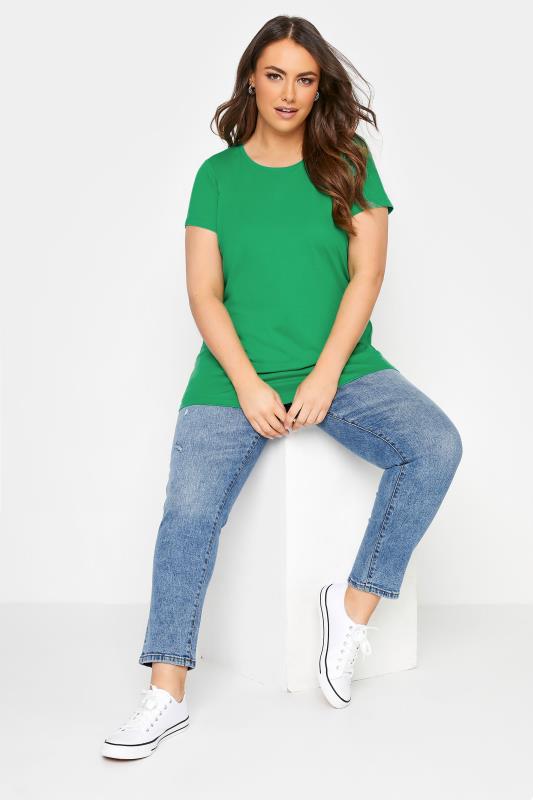 Curve Emerald Green Short Sleeve T-Shirt 2