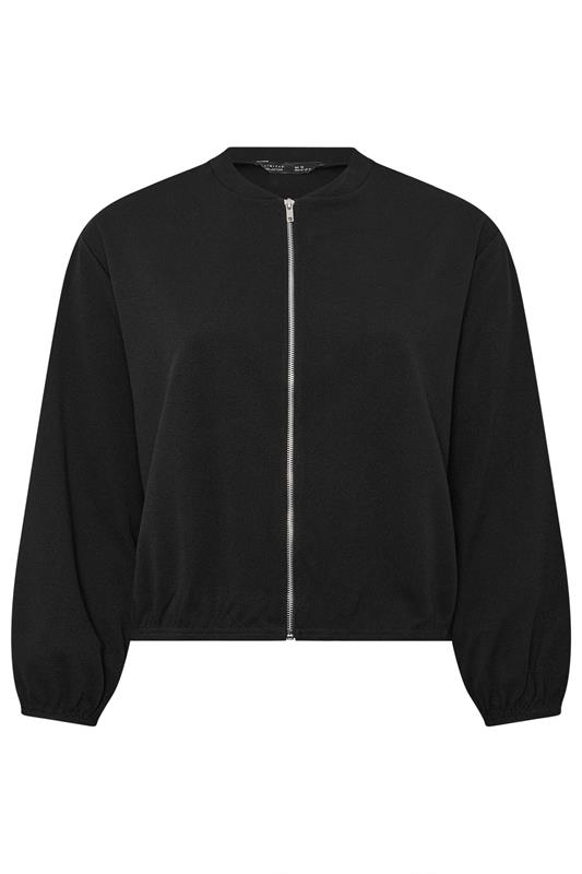 LIMITED COLLECTION Plus Size Black Zip Bomber Jacket | Yours Clothing 6