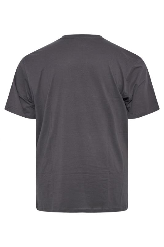 ESPIONAGE Big & Tall Charcoal Grey Los Angeles Print T-Shirt 3