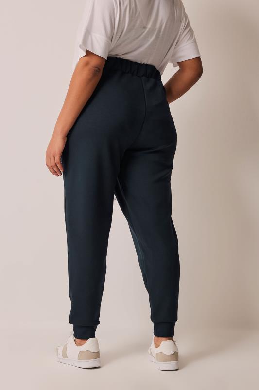 EVANS Plus Size Navy Blue Tapered Joggers | Evans 4