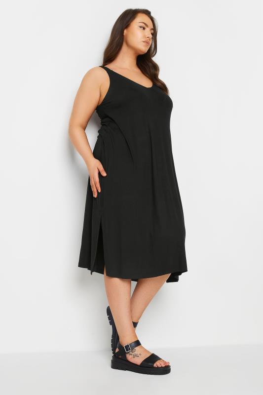 YOURS Plus Size Black Beach Dress | Yours Clothing 1