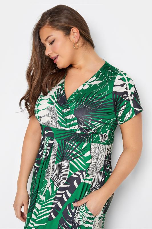 Curve Green Tropical Print Wrap Dress_D.jpg