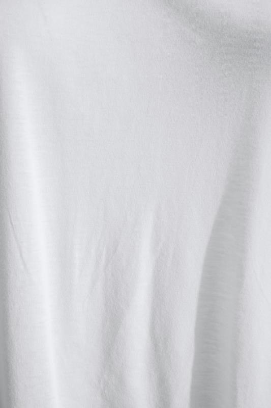 Curve White Lace Detail Bubble Hem T-Shirt 5