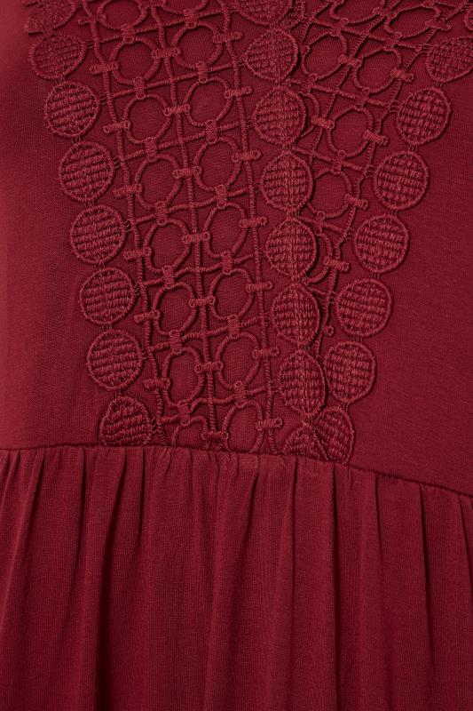 Curve Burgundy Red Crochet Trim Tunic Top_S.jpg