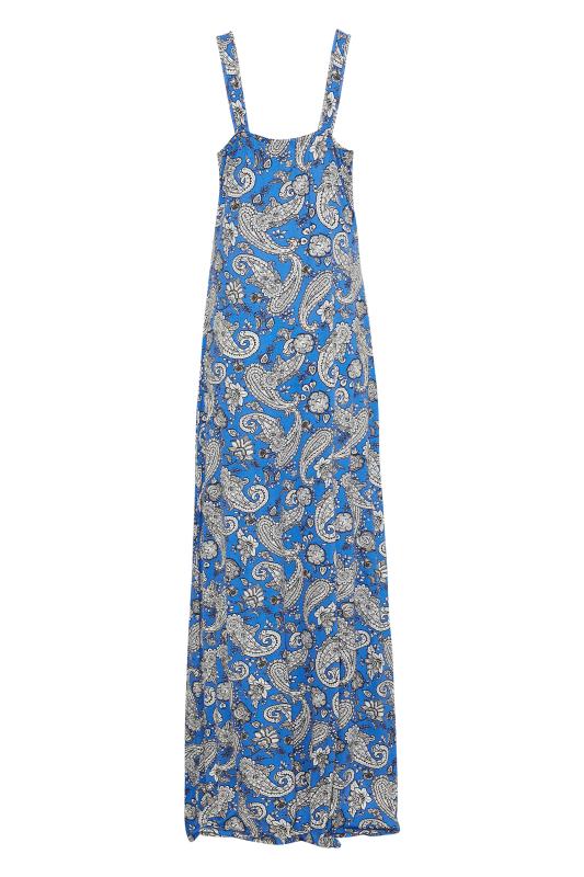 LTS Tall Blue Paisley Print Maxi Dress 7