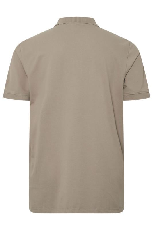 LYLE & SCOTT Big & Tall Stone Brown Short Sleeve Polo Shirt | BadRhino 5