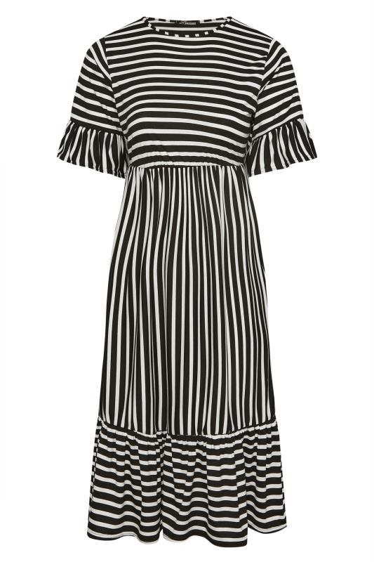 LIMITED COLLECTION Curve Black Stripe Print Midaxi Smock Dress 6