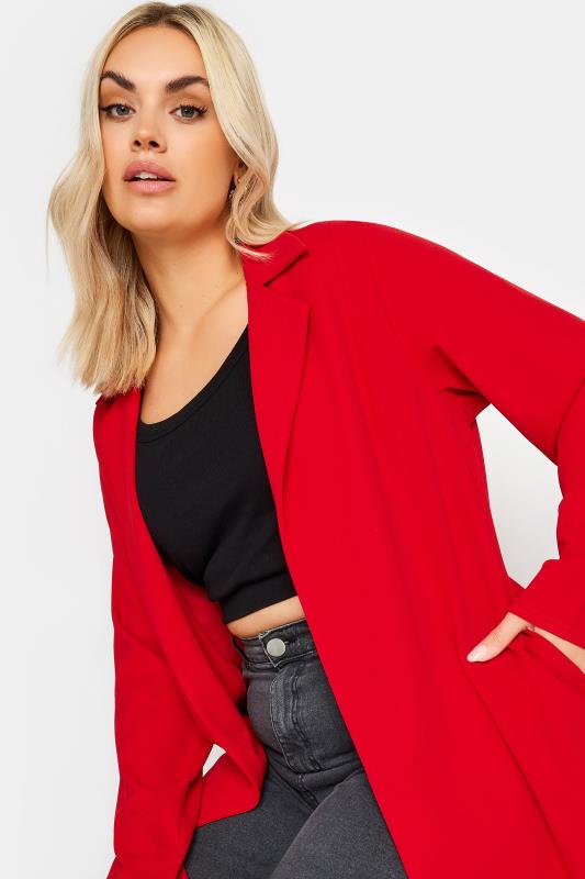 YOURS Plus Size Red Pocket Blazer | Yours Clothing 4