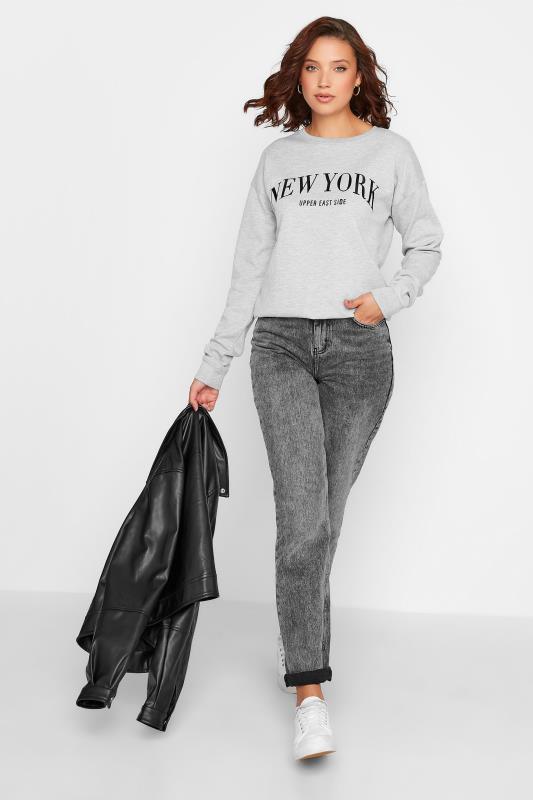 LTS Tall Grey 'New York' Marl Sweatshirt 2