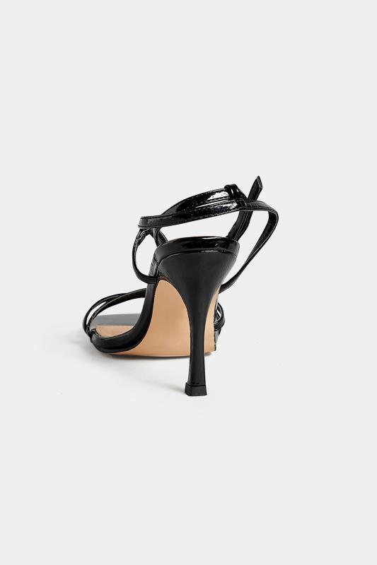PixieGirl Black Strappy Heel In Standard D Fit | PixieGirl 4