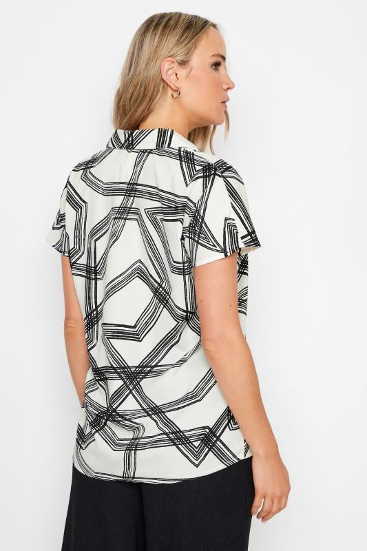 LTS Tall White Abstract Print Shirt | Long Tall Sally 3