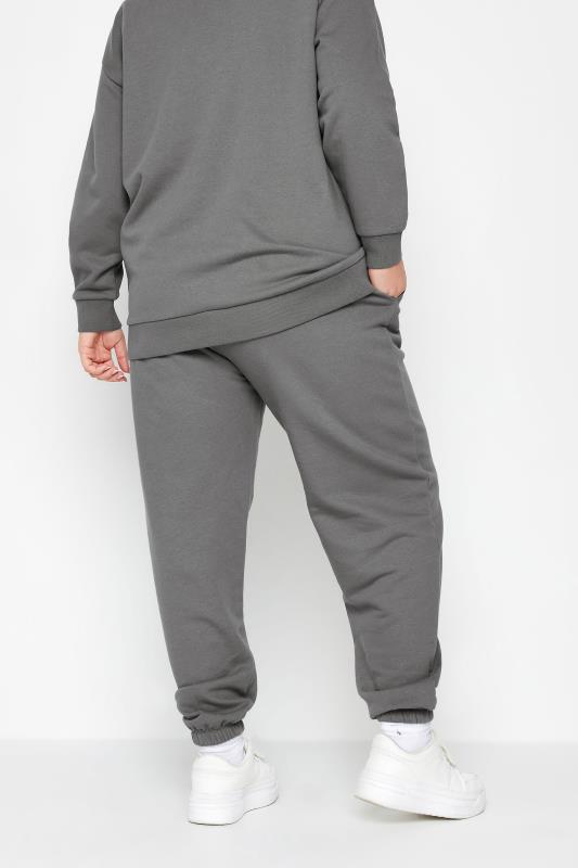 YOURS Curve Grey Cuffed Joggers | Yours Clothing 3