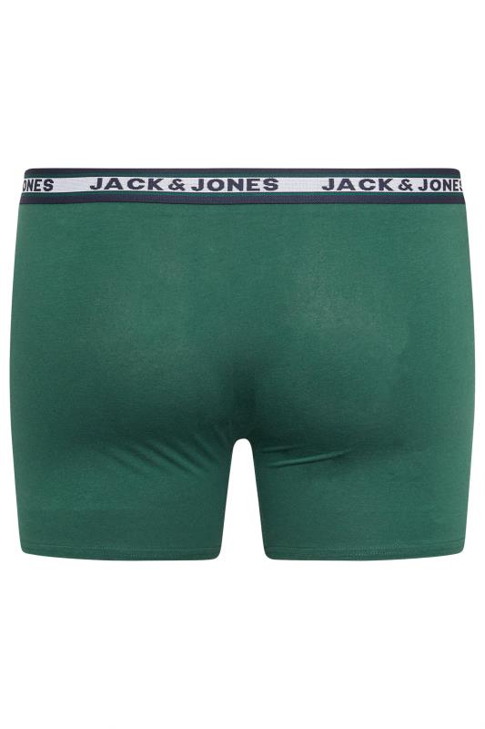 JACK & JONES Big & Tall Green & Grey 5 Pack Trunks | BadRhino 10