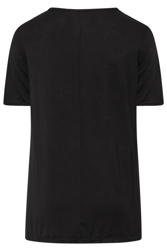 Plus Size Black Heart Print T-Shirt | Yours Clothing 7