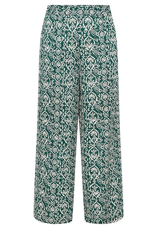 M&Co Green Abstract Print Wide Leg Trousers | M&Co 5