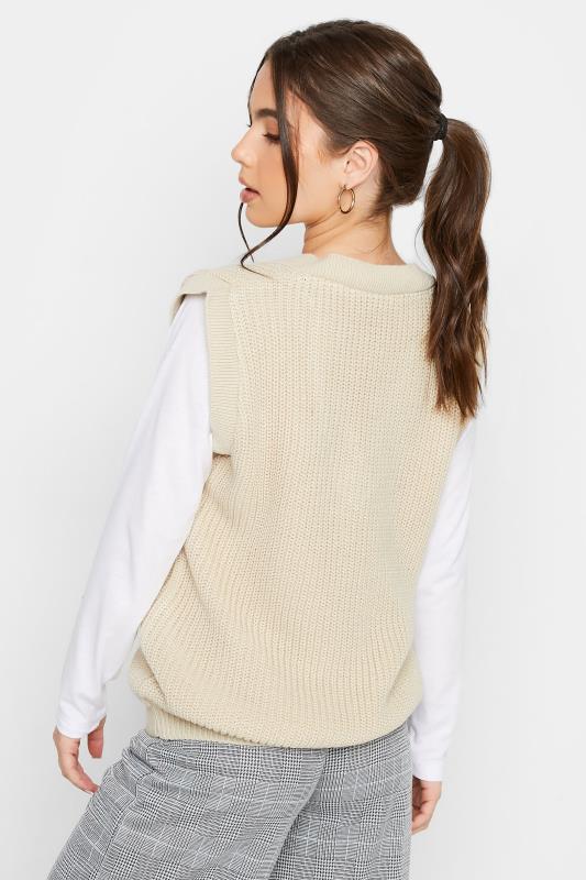 Petite Cream Chunky Knitted Vest Top | PixieGirl 4