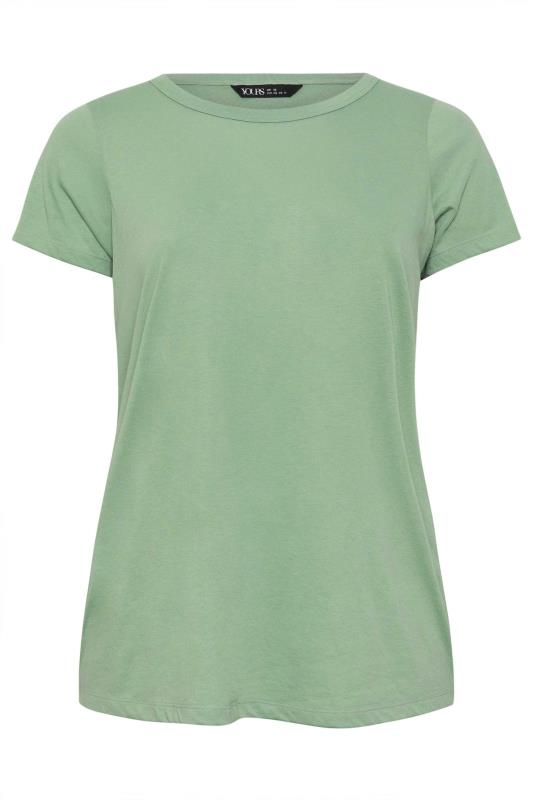 3 PACK Curve Green & Grey Essential T-Shirts | Yours Clothing 9
