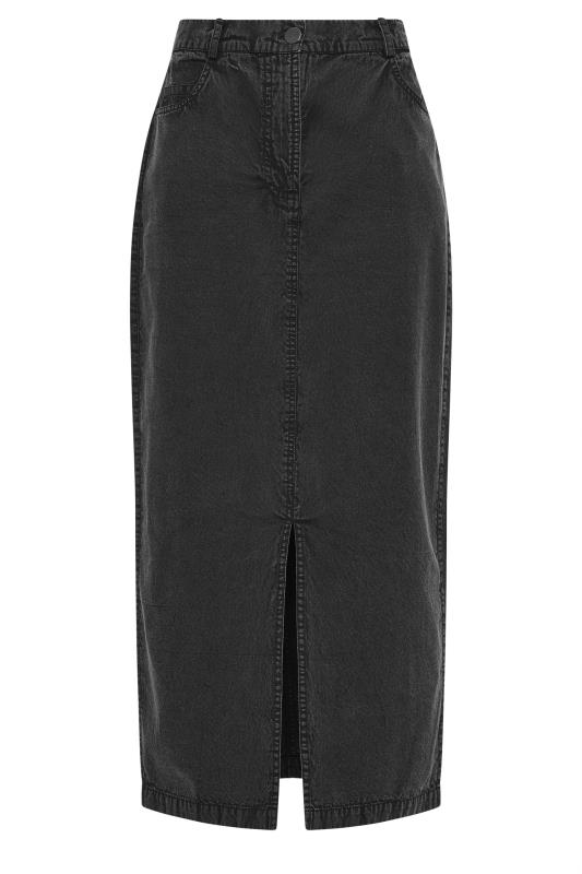 LTS Tall Women's Black Acid Wash Midi Skirt | Long Tall Sally 5