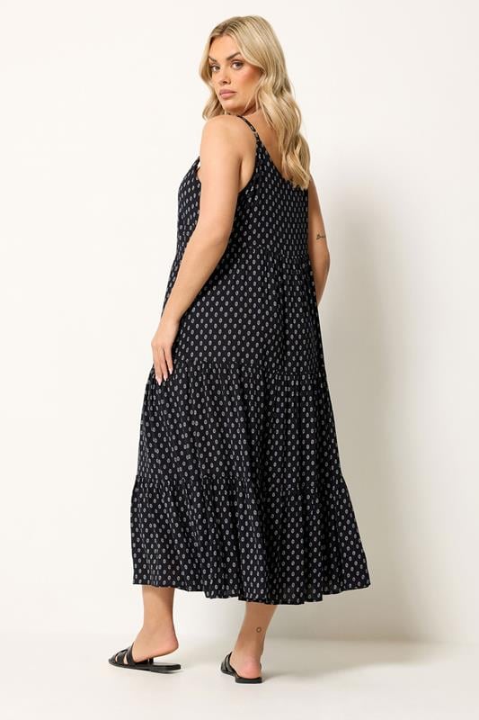 YOURS Plus Size Black Tiered Maxi Dress | Yours Clothing
