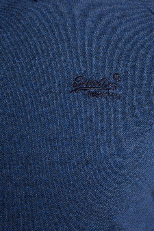 SUPERDRY Big & Tall Blue Pique Polo Shirt 3