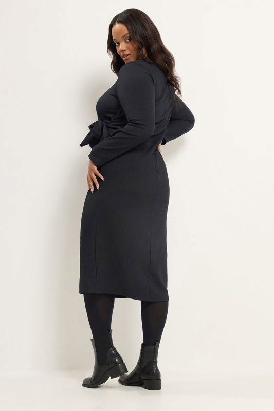 black tie dresses for plus size YOURS Side Midi Dress neckline draws attention to preorder CEILA Jacquard A-Line Wedding Size:L/12