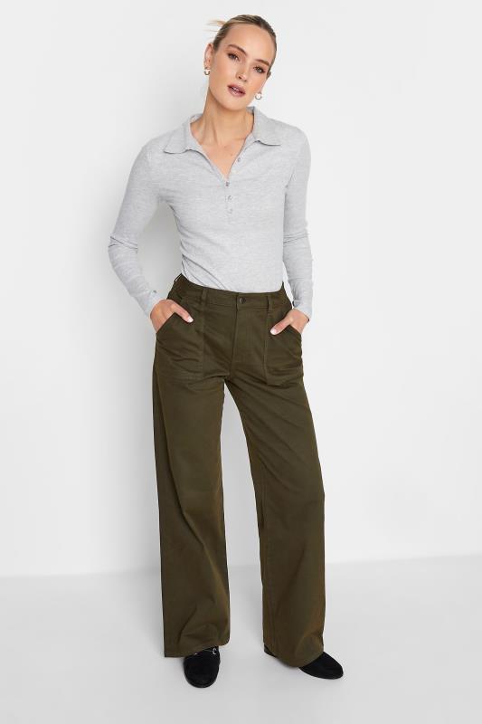 LTS Tall Women's Green Wide Leg Trousers | Long Tall Sally 2