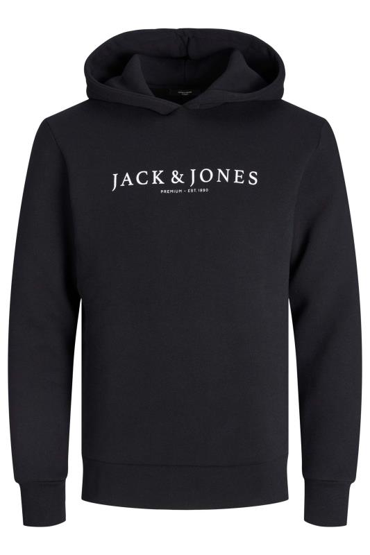 JACK & JONES Big & Tall Black Logo Hoodie | BadRhino 2