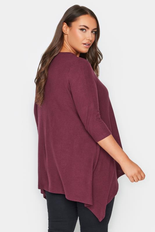 YOURS Plus Size Red Hanky Hem Tunic 4