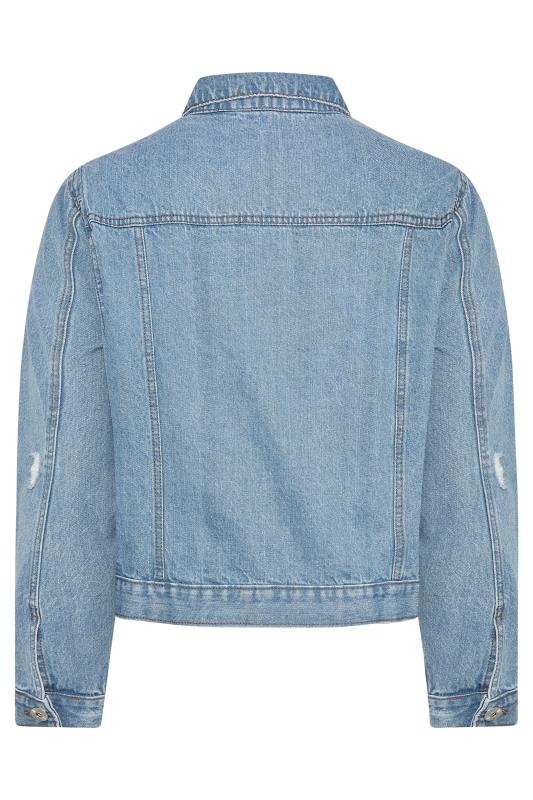 Plus Size Mid Blue Denim Jacket | Yours Clothing  7