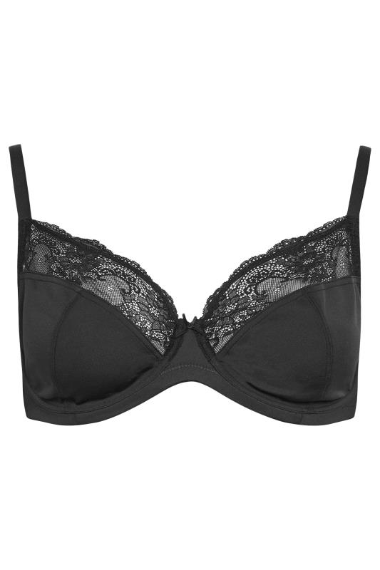 YOURS 2 PACK Black & White Non Padded Underwired Bra | Yours Clothing 8