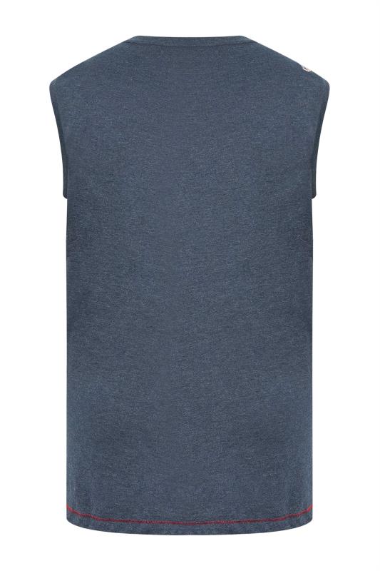 D555 Big & Tall Blue 'Hawaii' Sleeveless T-Shirt | BadRhino 5