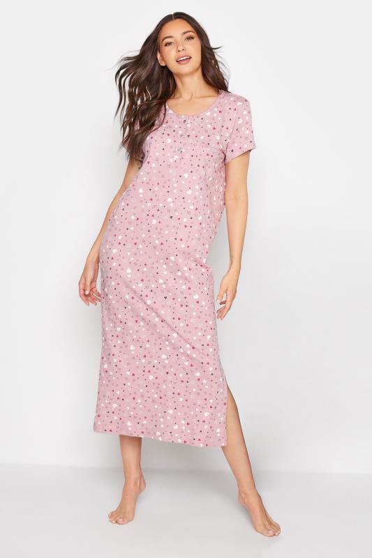 Tall  LTS Tall Pink Heart Print Cotton Nightdress