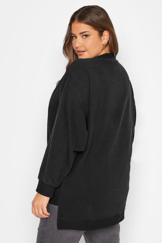 Plus Size Black Soft Touch Fleece Sweatshirt | Yours Clothing 3
