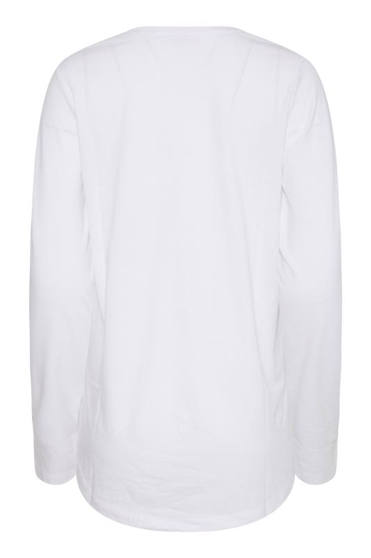 LTS Tall White Dipped Hem T-Shirt 6