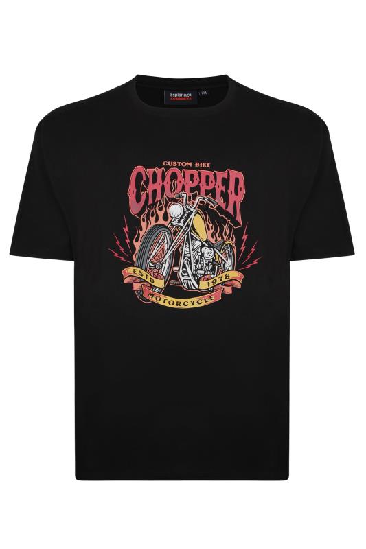 ESPIONAGE Black 'Chopper' Graphic T-Shirt_F.jpg