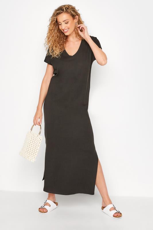 LTS Tall Women's Black Cotton T-Shirt Dress | Long Tall Sally 2