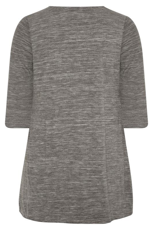Grey 3/4 Length Sleeve Top_BK.jpg